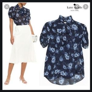 Kate spade prarie rose clip top blouse size medium nwt